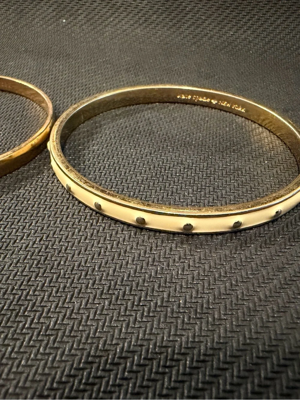 Kate Spade Gold-Tone Women's Bangle Bracelets - Set of 2 - Read —